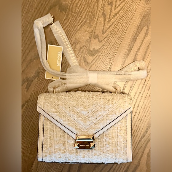 MICHAEL Michael Kors Whitney Cream Tweed Shoulder Bag - Picture 7 of 10